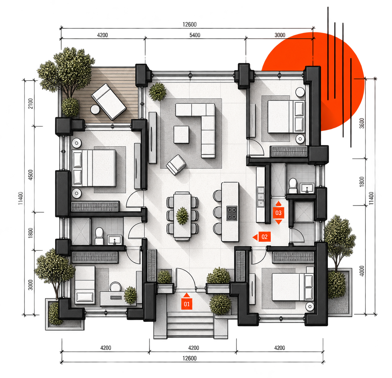 Architectural Floorplan Spec 3